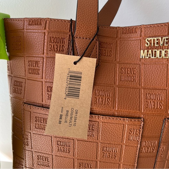 NWT Steve Madden Cognac Tote - Picture 4 of 15